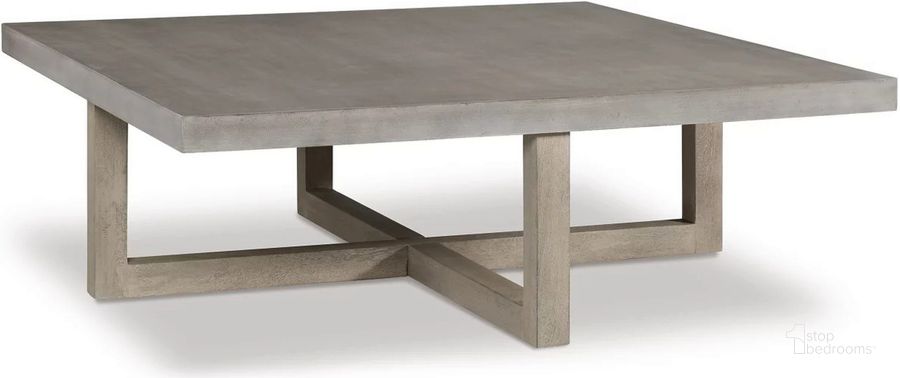 The appearance of Lockthorne Gray Square Coffee Table designed by Signature Design by Ashley in the modern / contemporary interior design. This gray piece of furniture  was selected by 1StopBedrooms from Lockthorne Collection to add a touch of cosiness and style into your home. Sku: T988-18. Material: Marble. Product Type: Cocktail Table. Image1