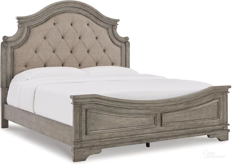 The appearance of Lodenbay Antique Gray Cal. King Panel Bed designed by Signature Design by Ashley in the transitional interior design. This antique gray piece of furniture  was selected by 1StopBedrooms from Lodenbay Collection to add a touch of cosiness and style into your home. Sku: B751-58;B751-56;B751-94. Bed Type: Panel Bed. Material: Fabric. Product Type: Panel Bed. Bed Size: California King. Image1