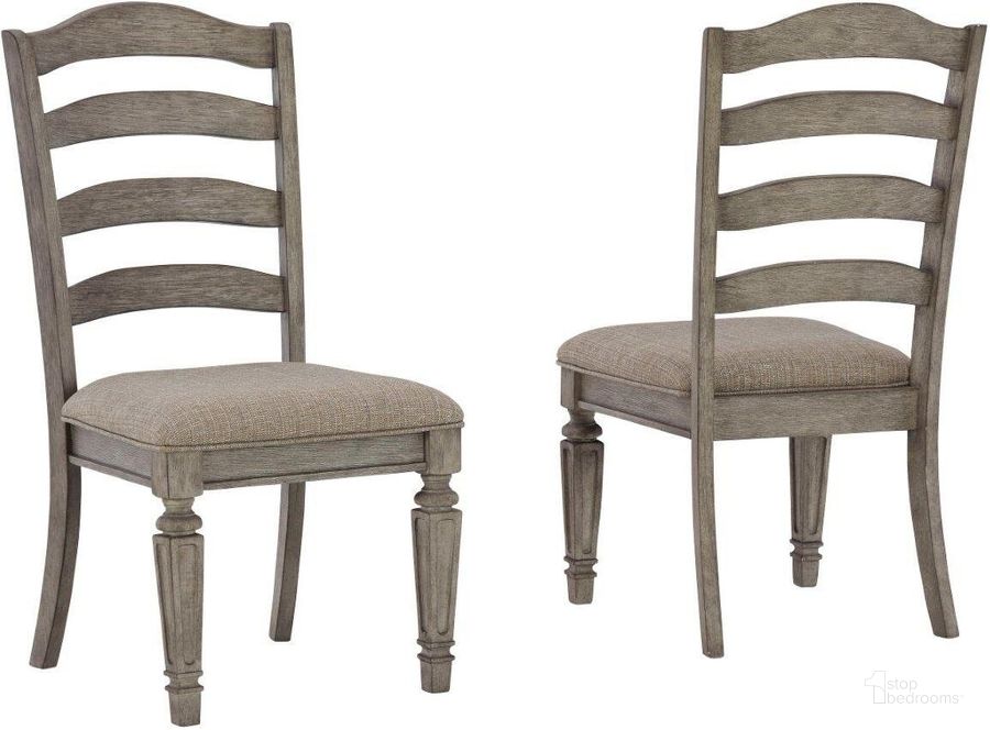 The appearance of Lodenbay Oatmeal Dining Chair Set Of 2 designed by Signature Design by Ashley in the transitional interior design. This antique gray piece of furniture  was selected by 1StopBedrooms from Lodenbay Collection to add a touch of cosiness and style into your home. Sku: D751-01. Material: Fabric. Product Type: Dining Chair. Image1