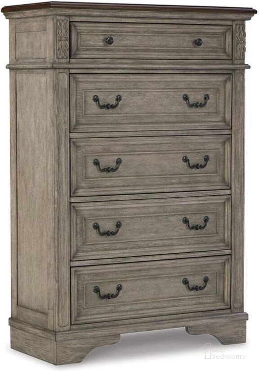 The appearance of Lodenbay Two-tone Five Drawer Chest designed by Signature Design by Ashley in the transitional interior design. This antique gray/brown piece of furniture  was selected by 1StopBedrooms from Lodenbay Collection to add a touch of cosiness and style into your home. Sku: B751-46. Material: Wood. Product Type: Chest. Image1