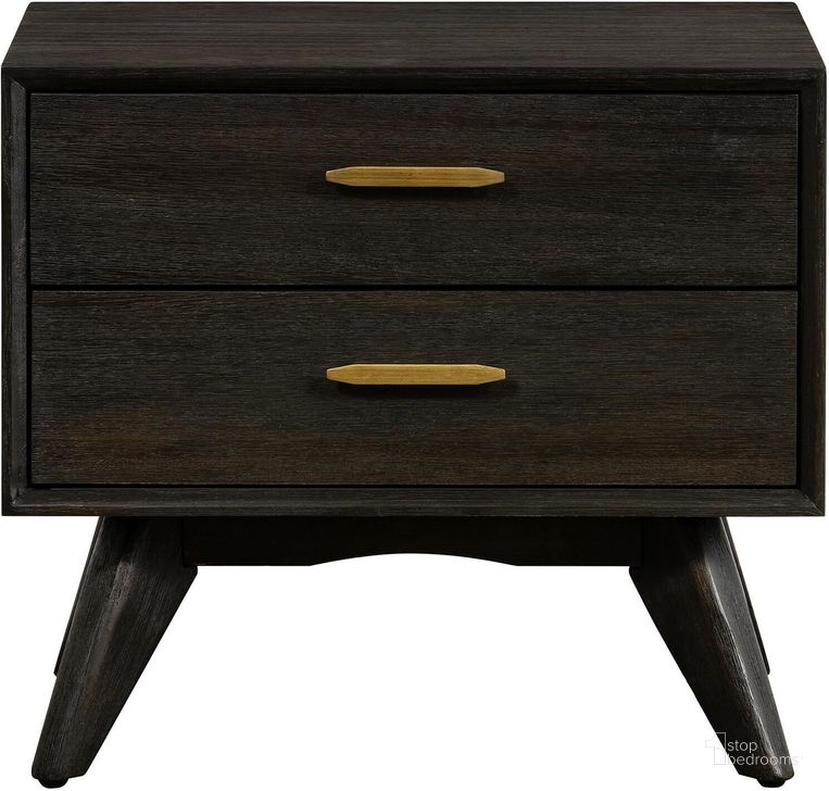 The appearance of Loft Acacia Drawer Nightstand designed by Armen Living in the transitional interior design. This brown piece of furniture  was selected by 1StopBedrooms from Loft Collection to add a touch of cosiness and style into your home. Sku: LCLFLABR. Material: Wood. Product Type: Nightstand. Image1