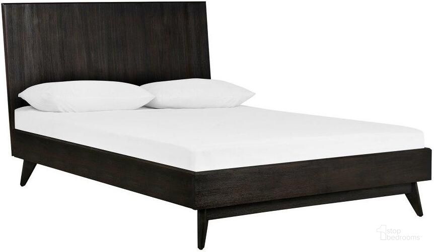 The appearance of Baly Acacia Mid-Century Platform Queen Bed designed by Armen Living in the country / farmhouse interior design. This brown and gray piece of furniture  was selected by 1StopBedrooms from Baly Collection to add a touch of cosiness and style into your home. Sku: LCLFBDQNBX1;LCLFBDQNBX2. Bed Type: Platform Bed. Material: Wood. Product Type: Platform Bed. Bed Size: Queen. Image1