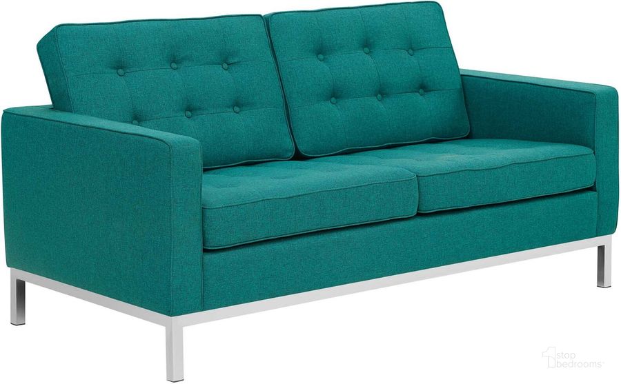 The appearance of Loft Teal Upholstered Fabric Loveseat designed by Modway in the modern / contemporary interior design. This teal piece of furniture  was selected by 1StopBedrooms from Loft Collection to add a touch of cosiness and style into your home. Sku: EEI-2051-TEA. Material: Wood. Product Type: Loveseat. Image1