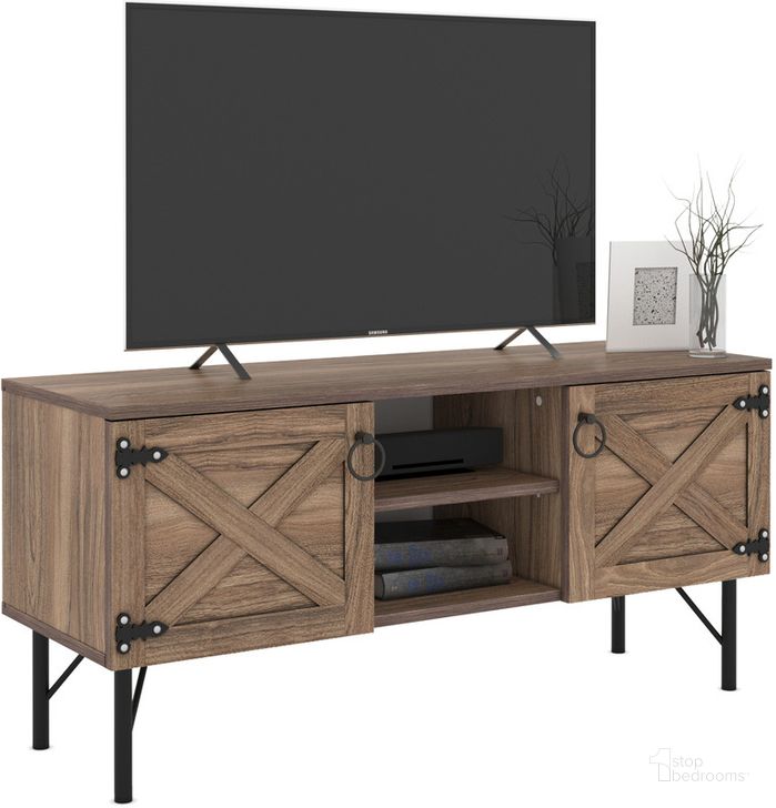The appearance of Loft Tv Stand In Brown designed by Furnia in the transitional interior design. This brown piece of furniture  was selected by 1StopBedrooms from Loft Collection to add a touch of cosiness and style into your home. Sku: 720-LOF-TV-TM201701. Material: Wood. Product Type: TV Stand. Image1