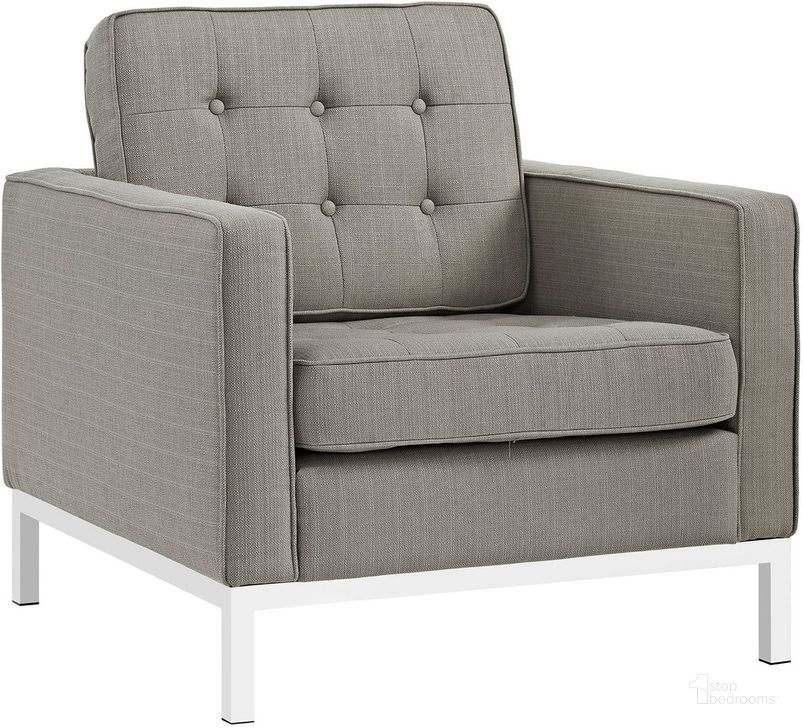 The appearance of Loft Upholstered Fabric Armchair In Granite designed by Modway in the  interior design. This granite piece of furniture  was selected by 1StopBedrooms from Loft Collection to add a touch of cosiness and style into your home. Sku: EEI-2050-GRA. Product Type: Living Room Chair. Material: Foam. Image1