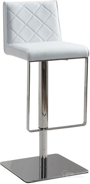 The appearance of Loft White Bar Stool Set Of 2 designed by Casabianca Home in the modern / contemporary interior design. This white piece of furniture  was selected by 1StopBedrooms from Loft Collection to add a touch of cosiness and style into your home. Sku: CB-922-WH-BAR. Product Type: Barstool. Material: Stainless Steel. Image1