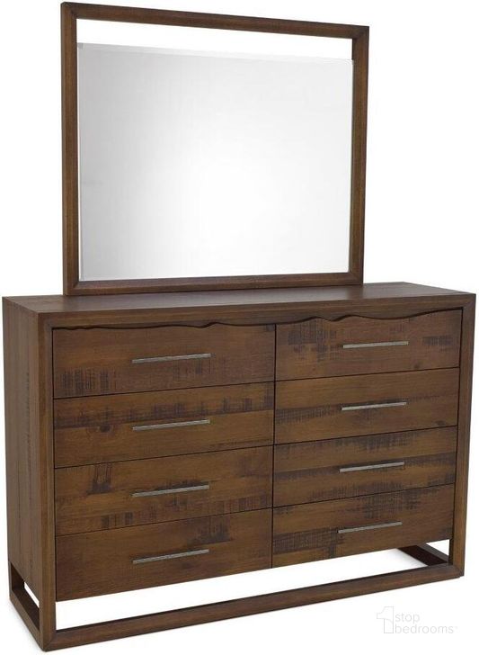 The appearance of Lofton Eight Drawer Dresser And Mirror designed by Steve Silver in the transitional interior design. This mocha piece of furniture  was selected by 1StopBedrooms from Lofton Collection to add a touch of cosiness and style into your home. Sku: LF900DR;LF900M. Product Type: Dresser and Mirror. Material: MDF. Image1