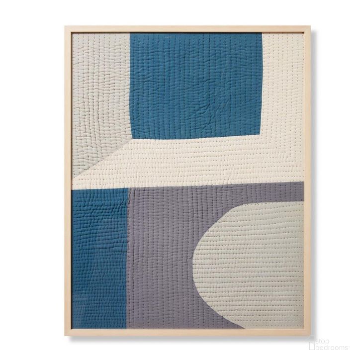 The appearance of Loloi Hard Copy Blue and Grey 3'-4" x 4'-8" Wall Art designed by Loloi Rugs in the modern / contemporary interior design. This blue and grey piece of furniture  was selected by 1StopBedrooms from Hard Copy Collection to add a touch of cosiness and style into your home. Sku: AW0331HARDXBBGYZ363. Product Type: Wall Art. Material: Cotton. Image1