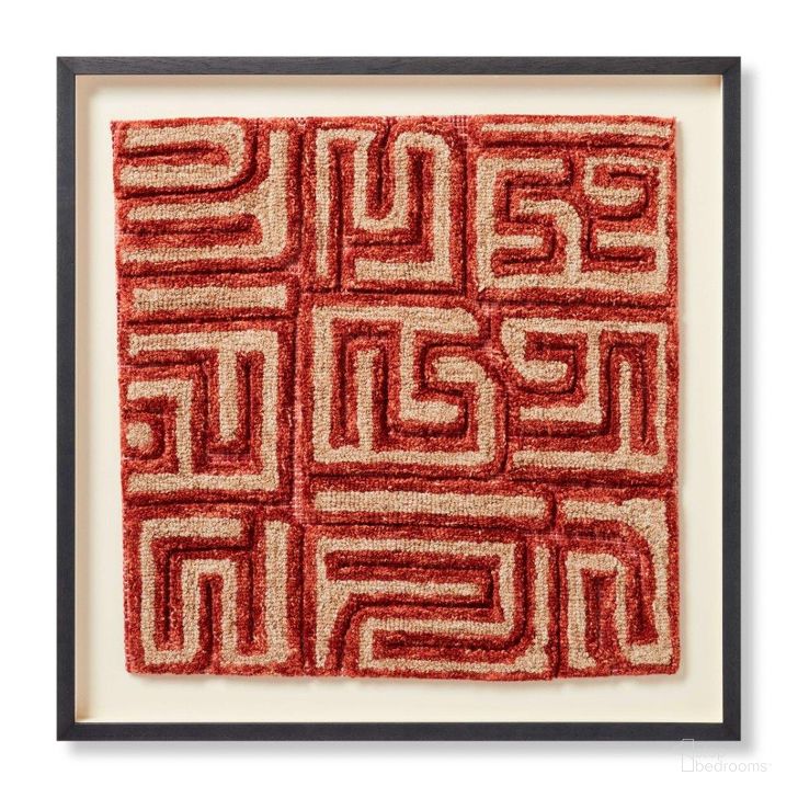 The appearance of Loloi Katanga Red and Beige 2'-4" x 2'-4" Wall Art designed by Loloi Rugs in the traditional interior design. This red and beige piece of furniture  was selected by 1StopBedrooms from Katanga Collection to add a touch of cosiness and style into your home. Sku: AW0214KATANREBEA039. Material: Wool. Product Type: Wall Art. Image1
