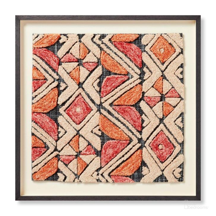 The appearance of Loloi Kojo Blue and Orange 2'-4" x 2'-4" Wall Art designed by Loloi Rugs in the traditional interior design. This blue and orange piece of furniture  was selected by 1StopBedrooms from Kojo Collection to add a touch of cosiness and style into your home. Sku: AW0216KOJOOBBORA039. Material: Wool. Product Type: Wall Art. Image1