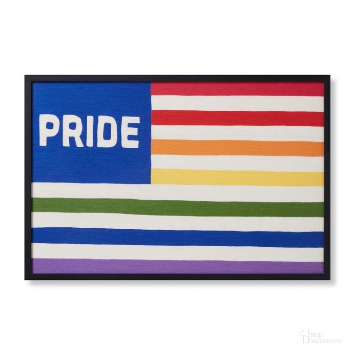 The appearance of Loloi Pride Flag Multi and Ivory 2'-1" x 3'-1" Wall Art designed by Loloi Rugs in the modern / contemporary interior design. This multi and ivory piece of furniture  was selected by 1StopBedrooms from Pride Flag Collection to add a touch of cosiness and style into your home. Sku: AW0363PRIDEMLIVZ454. Product Type: Wall Art. Material: Cotton. Image1