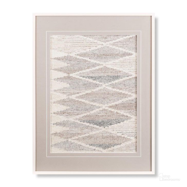 The appearance of Loloi Vail Ivory 2'-6 x 3'-4 Wall Art designed by Loloi Rugs in the modern / contemporary interior design. This ivory piece of furniture  was selected by 1StopBedrooms from Vail Collection to add a touch of cosiness and style into your home. Sku: AW0126VAILLIV00A094. Material: Wool. Product Type: Wall Art.
