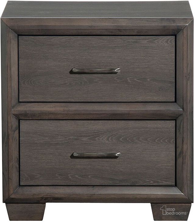 The appearance of Lombard Nightstand designed by Bernards in the transitional interior design. This gray piece of furniture  was selected by 1StopBedrooms from Lombard Collection to add a touch of cosiness and style into your home. Sku: 1913-120. Product Type: Nightstand. Material: Melamine.