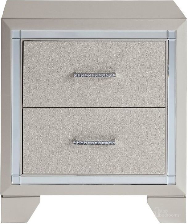 Lonnix Silver 2 Drawer Nightstand by Ashley Furniture 1StopBedrooms