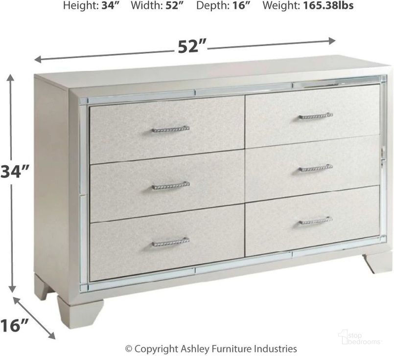 Lonnix Silver Dresser by Ashley Furniture 1StopBedrooms