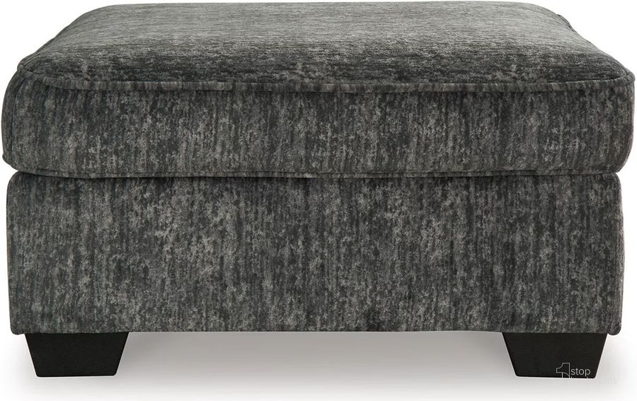 The appearance of Lonoke Oversized Accent Ottoman In Gunmetal designed by Signature Design by Ashley in the modern / contemporary interior design. This gunmetal piece of furniture  was selected by 1StopBedrooms from Lonoke Collection to add a touch of cosiness and style into your home. Sku: 5050408. Material: Fabric. Product Type: Ottoman. Image1