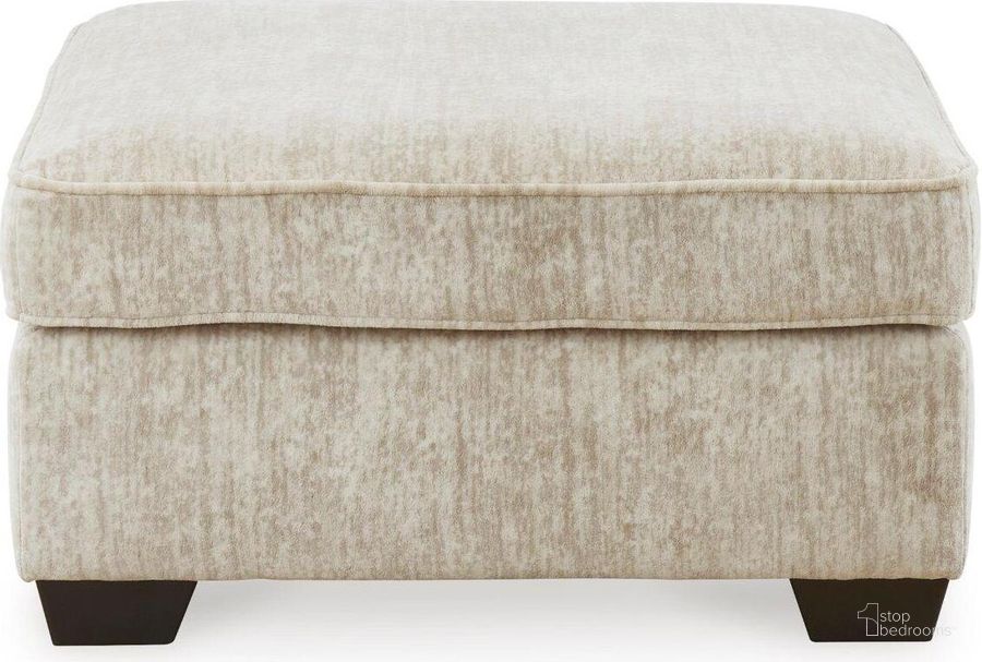 The appearance of Lonoke Oversized Accent Ottoman In Parchment designed by Signature Design by Ashley in the modern / contemporary interior design. This parchment piece of furniture  was selected by 1StopBedrooms from Lonoke Collection to add a touch of cosiness and style into your home. Sku: 5050508. Material: Fabric. Product Type: Ottoman. Image1