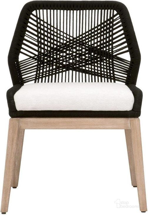 The appearance of Loom Limited Edition Dining Chair Set Of 2 In Black Rope White Speckle Natural Gray designed by Essentials For Living in the transitional interior design. This natural gray piece of furniture  was selected by 1StopBedrooms from Woven Collection to add a touch of cosiness and style into your home. Sku: 6808KD.BLK/WHT/NG. Material: Wood. Product Type: Dining Chair. Image1