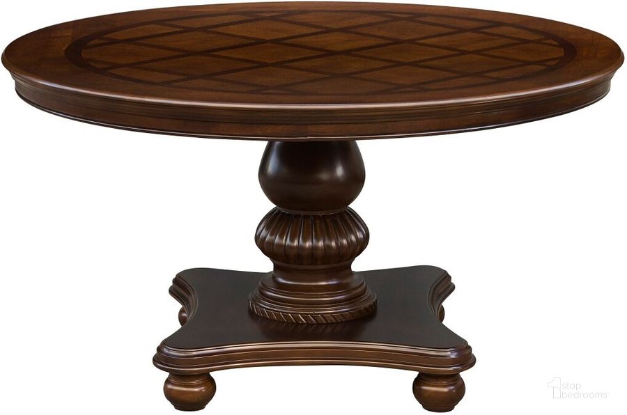 The appearance of Lordsburg Brown Cherry Round Dining Table designed by Homelegance in the traditional interior design. This brown piece of furniture  was selected by 1StopBedrooms from Lordsburg Collection to add a touch of cosiness and style into your home. Sku: 5473-54;5473-54B. Table Base Style: Pedestal. Table Top Shape: Round. Product Type: Dining Table. Size: 54". Image1