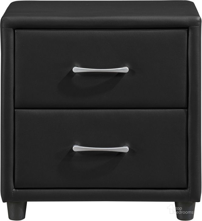 The appearance of Lorenzi Black Nightstand designed by Homelegance in the modern / contemporary interior design. This black piece of furniture  was selected by 1StopBedrooms from Lorenzi Collection to add a touch of cosiness and style into your home. Sku: 2220-4. Material: Wood. Product Type: Nightstand. Image1
