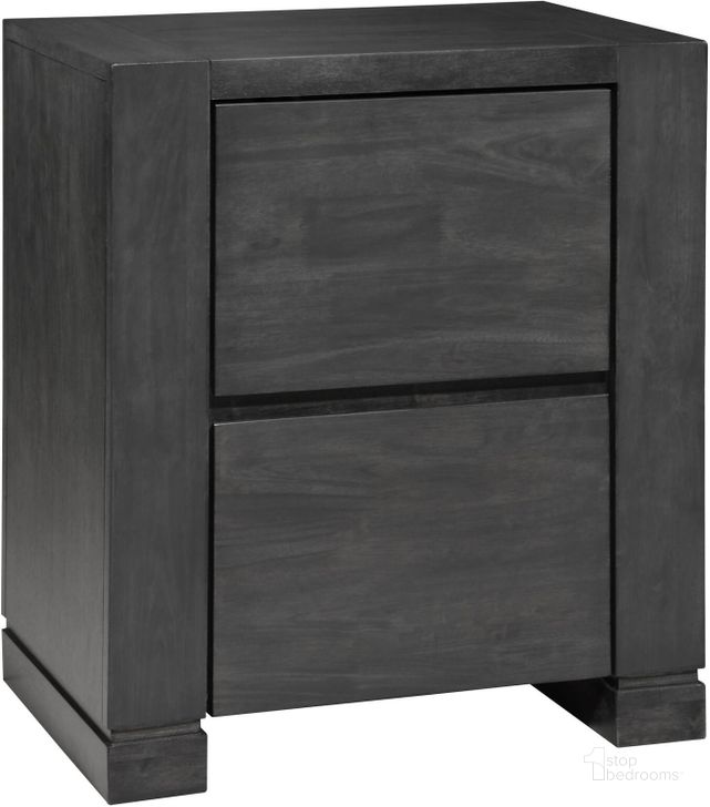 The appearance of Lorenzo 2-Drawer Nightstand In Dark Grey designed by Coaster in the modern / contemporary interior design. This dark grey piece of furniture  was selected by 1StopBedrooms from Lorenzo Collection to add a touch of cosiness and style into your home. Sku: 224262. Material: Wood. Product Type: Nightstand. Image1