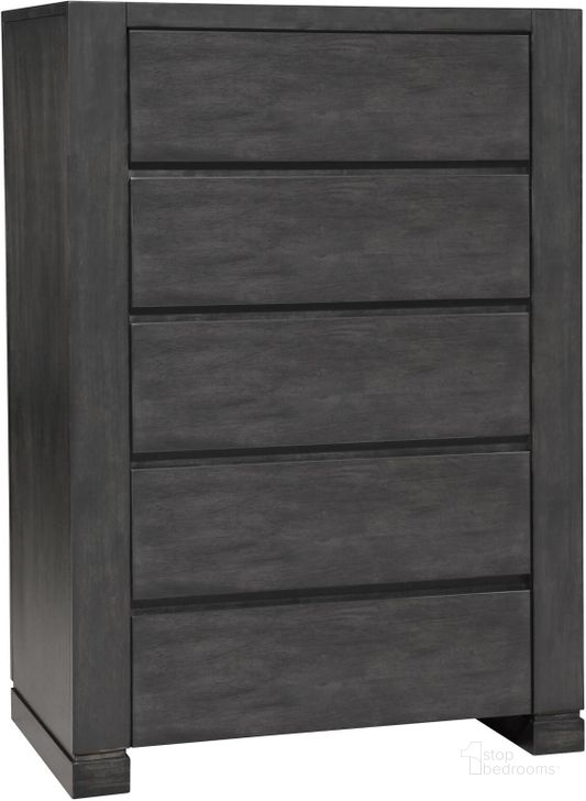 The appearance of Lorenzo 5-Drawer Chest In Dark Grey designed by Coaster in the modern / contemporary interior design. This dark grey piece of furniture  was selected by 1StopBedrooms from Lorenzo Collection to add a touch of cosiness and style into your home. Sku: 224265. Material: Wood. Product Type: Chest. Image1