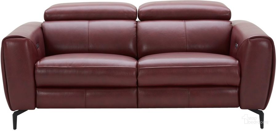 The appearance of Lorenzo Loveseat In Merlot designed by J&M in the modern / contemporary interior design. This merlot piece of furniture  was selected by 1StopBedrooms from Lorenzo Collection to add a touch of cosiness and style into your home. Sku: 18822-L. Product Type: Loveseat. Image1