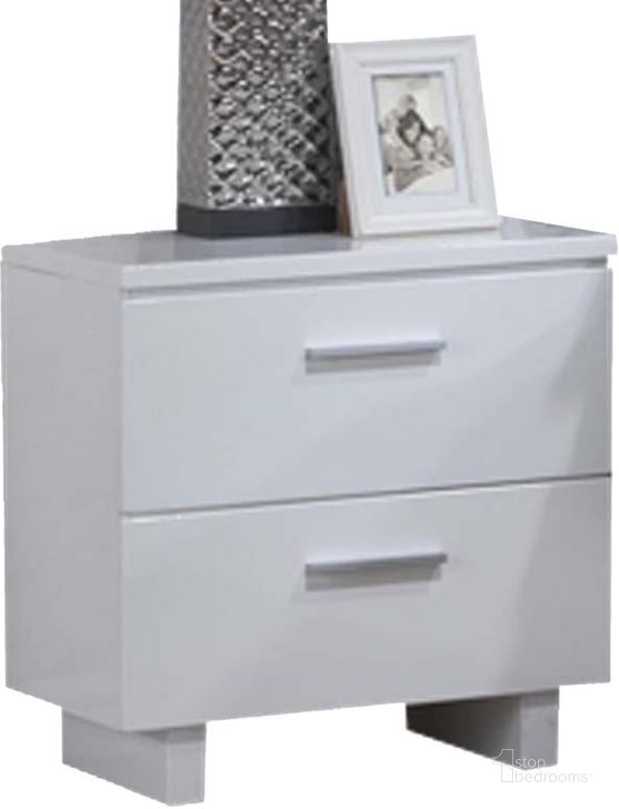 The appearance of Lorimar Nightstand designed by ACME in the modern / contemporary interior design. This white piece of furniture  was selected by 1StopBedrooms from Lorimar Collection to add a touch of cosiness and style into your home. Sku: 22633. Material: Wood. Product Type: Nightstand. Image1