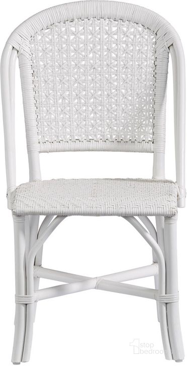 The appearance of Louie Accent Side Chair Set of 2 In White designed by Progressive Furniture in the transitional interior design. This white piece of furniture  was selected by 1StopBedrooms from Louie Collection to add a touch of cosiness and style into your home. Sku: A400-41W. Product Type: Side Chair. Material: Rattan. Image1