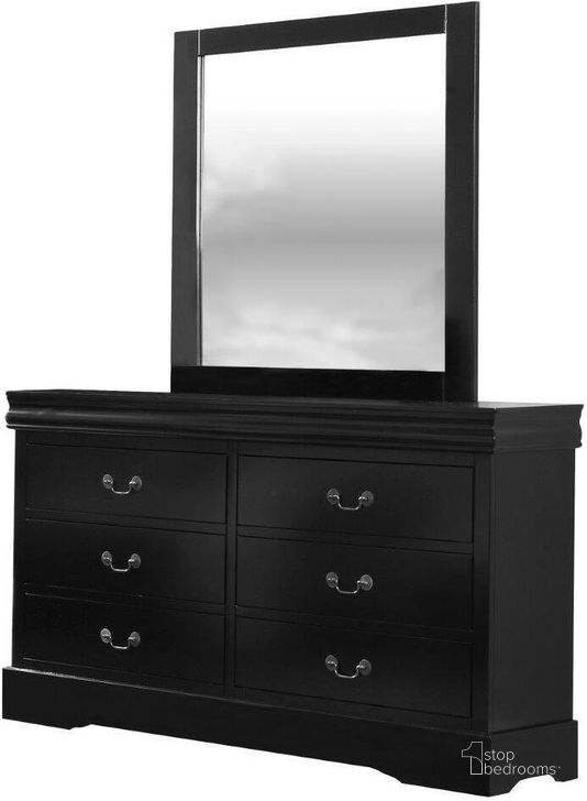The appearance of Louis Philippe Dresser and Mirror In Black designed by US Tamex in the traditional interior design. This black piece of furniture  was selected by 1StopBedrooms from Louis Philippe Collection to add a touch of cosiness and style into your home. Sku: 52318-MR;52318-DR. Material: Wood. Product Type: Dresser and Mirror. Image1