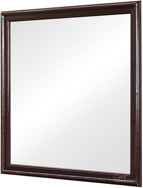The appearance of Louis Philippe Rich Cappuccino Mirror designed by Coaster in the modern / contemporary interior design. This black and brown piece of furniture  was selected by 1StopBedrooms from Louis Philippe Collection to add a touch of cosiness and style into your home. Sku: 202414. Material: Wood. Product Type: Dresser Mirror. Image1
