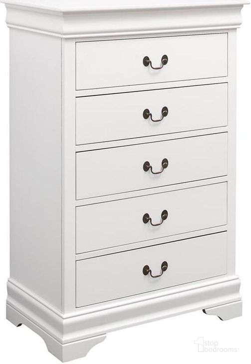 The appearance of Louis Philippe White Chest designed by Coaster in the traditional interior design. This white piece of furniture  was selected by 1StopBedrooms from Louis Philippe Collection to add a touch of cosiness and style into your home. Sku: 204695. Material: Wood. Product Type: Chest. Image1