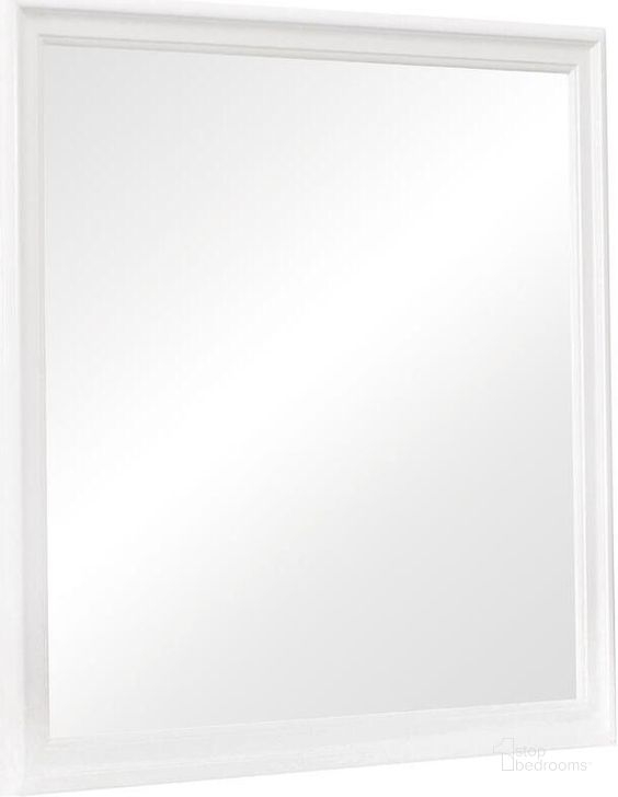 The appearance of Louis Philippe White Mirror designed by Coaster in the traditional interior design. This white piece of furniture  was selected by 1StopBedrooms from Louis Philippe Collection to add a touch of cosiness and style into your home. Sku: 204694. Material: Wood. Product Type: Dresser Mirror. Image1