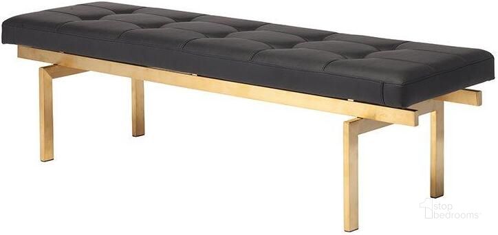 The appearance of Louve Black and Gold Metal Occasional Bench designed by Nuevo in the modern / contemporary interior design. This black piece of furniture  was selected by 1StopBedrooms from Louve Collection to add a touch of cosiness and style into your home. Sku: HGTB331. Material: Metal. Product Type: Bedroom Bench. Image1
