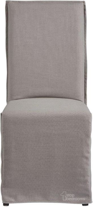 The appearance of Love Slipcover Chair In Gray designed by Progressive Furniture in the transitional interior design. This gray piece of furniture  was selected by 1StopBedrooms from Love Collection to add a touch of cosiness and style into your home. Sku: A409-41G. Product Type: Dining Chair. Material: Rubberwood. Image1
