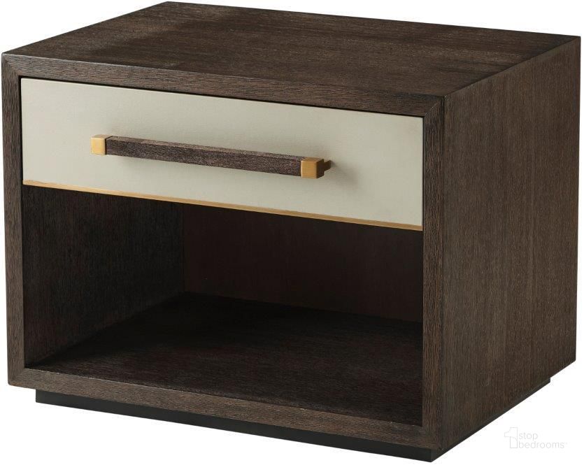 The appearance of Lowan Nightstand TAS50015.C076 designed by Theodore Alexander in the transitional interior design. This  piece of furniture  was selected by 1StopBedrooms from TA Studio No. 1 Collection to add a touch of cosiness and style into your home. Sku: TAS50015.C076. Material: Wood. Product Type: Nightstand.