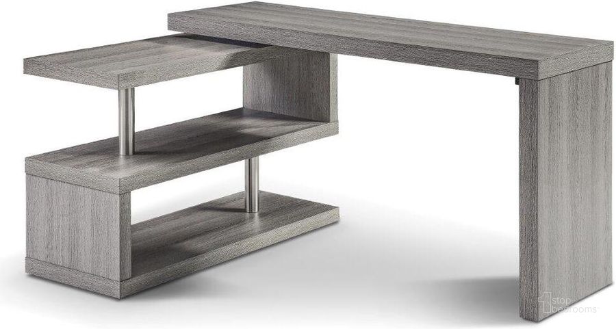 The appearance of LP A33 Office Desk in Grey designed by J&M in the modern / contemporary interior design. This gray piece of furniture  was selected by 1StopBedrooms from A33 Collection to add a touch of cosiness and style into your home. Sku: 17914-GR. Product Type: Office Desk. Image1
