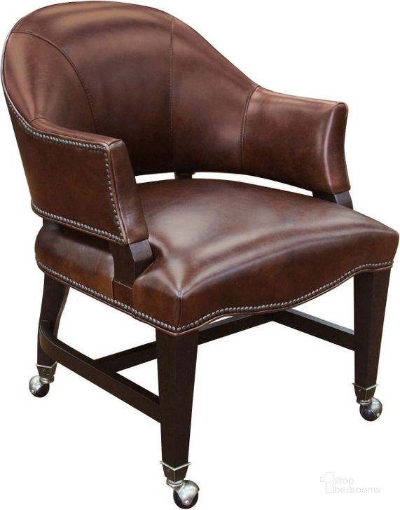 The appearance of Joker Brown Leather Game Chair designed by Hooker in the traditional interior design. This brown piece of furniture  was selected by 1StopBedrooms from Joker Collection to add a touch of cosiness and style into your home. Sku: GC100-086. Material: Leather. Product Type: Game Room Chair.