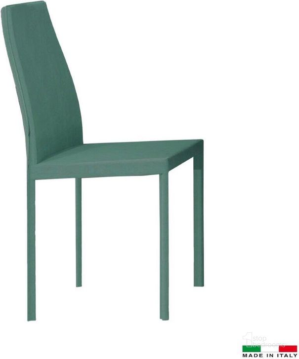 The appearance of Luca Dining Chair In Tiffany Set Of 2 designed by Bellini Modern Living in the modern / contemporary interior design. This emerald green piece of furniture  was selected by 1StopBedrooms from Luca Collection to add a touch of cosiness and style into your home. Sku: Luca TIF. Product Type: Dining Chair.