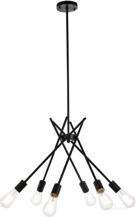 The appearance of Lucca 23 Inch Pendant In Black designed by Elegant Lighting in the transitional interior design. This black piece of furniture  was selected by 1StopBedrooms from Lucca Collection to add a touch of cosiness and style into your home. Sku: LD640D23BK. Product Type: Pendant Lighting. Material: Iron. Image1