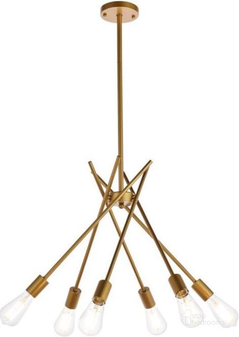 The appearance of Lucca 23 Inch Pendant In Brass designed by Elegant Lighting in the transitional interior design. This brass piece of furniture  was selected by 1StopBedrooms from Lucca Collection to add a touch of cosiness and style into your home. Sku: LD640D23BR. Product Type: Pendant Lighting. Material: Iron. Image1