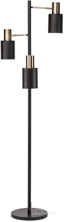 The appearance of Lucca Black Metal Floor Lamp designed by Nuevo in the modern / contemporary interior design. This black piece of furniture  was selected by 1StopBedrooms from Lucca Collection to add a touch of cosiness and style into your home. Sku: HGRA409. Material: Metal. Product Type: Floor Lamp. Image1