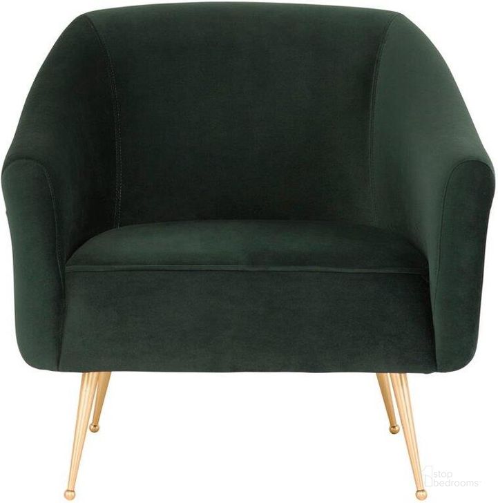 The appearance of Lucie Emerald Green Occasional Chair designed by Nuevo in the modern / contemporary interior design. This green piece of furniture  was selected by 1StopBedrooms from Lucie Collection to add a touch of cosiness and style into your home. Sku: HGSC288. Material: Metal. Product Type: Accent Chair. Image1