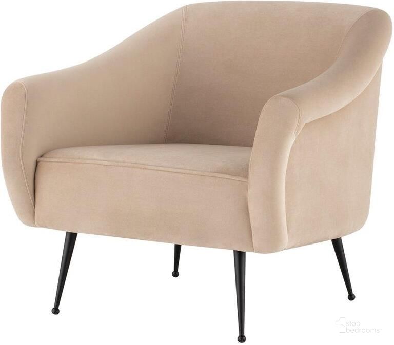 The appearance of Lucie Nude Occasional Chair designed by Nuevo in the modern / contemporary interior design. This beige piece of furniture  was selected by 1StopBedrooms from Lucie Collection to add a touch of cosiness and style into your home. Sku: HGSC443. Material: Metal. Product Type: Accent Chair. Image1