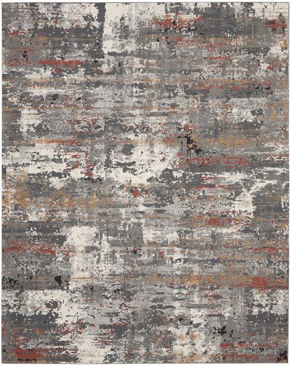 The appearance of Ludlow Grey And Multi 9 X 12 Area Rug designed by Nourison in the modern / contemporary interior design. This gray and beige piece of furniture  was selected by 1StopBedrooms from Ludlow Collection to add a touch of cosiness and style into your home. Sku: 99446783622. Material: Polyester. Product Type: Area Rugs. Image1