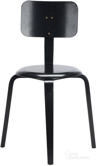 The appearance of Luella Stackable Dining Chair in Black designed by Safavieh in the modern / contemporary interior design. This black piece of furniture  was selected by 1StopBedrooms from Luella Collection to add a touch of cosiness and style into your home. Sku: DCH1009B-SET2. Material: Wood. Product Type: Dining Chair. Image1
