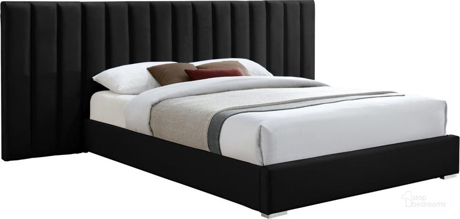 The appearance of Luicio Black Velvet Queen Bed designed by Furnique in the modern / contemporary interior design. This black velvet piece of furniture  was selected by 1StopBedrooms from Luicio Collection to add a touch of cosiness and style into your home. Sku: PabloBlack-Q-1;PabloBlack-Q-2. Material: Wood. Product Type: Bed. Bed Size: Queen. Image1