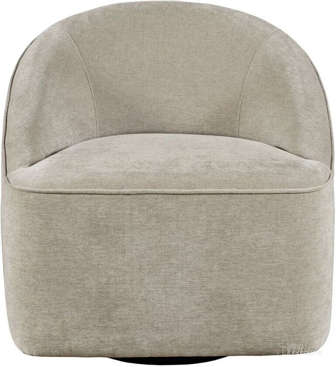 The appearance of Lulu Mid-Century Modern Upholstered Casual Swivel Accent Chair In Taupe designed by Jofran in the modern / contemporary interior design. This taupe piece of furniture  was selected by 1StopBedrooms from Lulu Collection to add a touch of cosiness and style into your home. Sku: LULU-SW-TAUPE. Product Type: Accent Chair. Material: Plywood. Image1