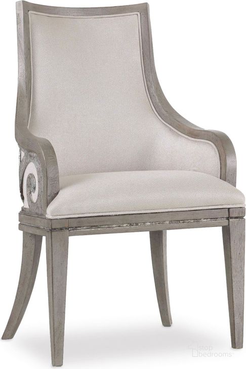 The appearance of Sanctuary Epoque Upholstered Arm Chair Set of 2 designed by Hooker in the traditional interior design. This beige piece of furniture  was selected by 1StopBedrooms from Sanctuary Collection to add a touch of cosiness and style into your home. Sku: 5603-75400-LTBR. Material: Fabric. Product Type: Arm Chair. Image1