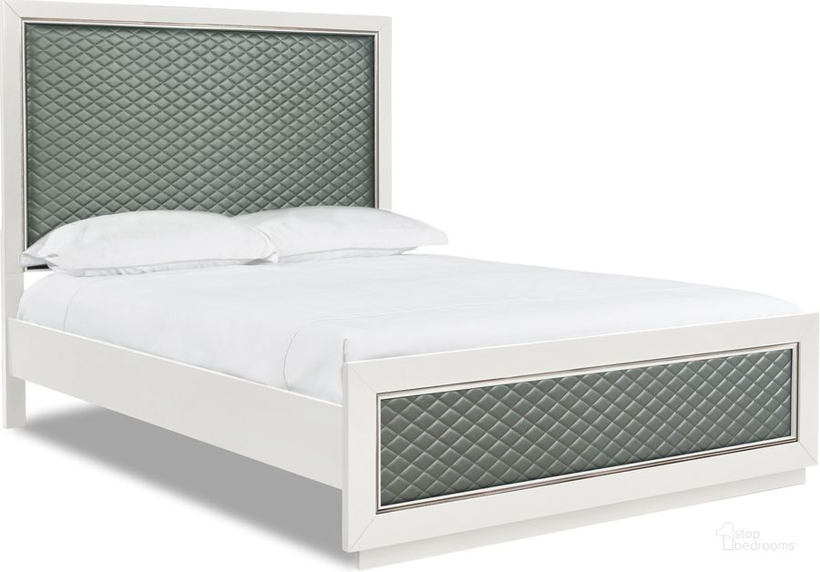 The appearance of Luxor White And Silver Full Bed designed by New Classic in the  interior design. This white/silver piece of furniture  was selected by 1StopBedrooms from Luxor Collection to add a touch of cosiness and style into your home. Sku: B2025W-410;B2025W-420;B2025W-530. Bed Type: Panel Bed. Product Type: Panel Bed. Bed Size: Full. Image1